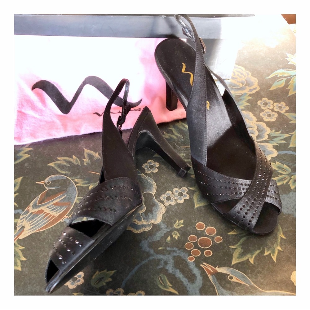 👠 NINA “Camille” Slingback Peep-Toe Sandals👠 - Picture 6 of 8